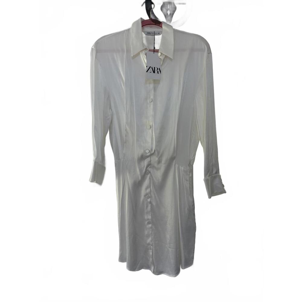 Satin Sophistication by ZARA 🤍✨ — Size M NWT